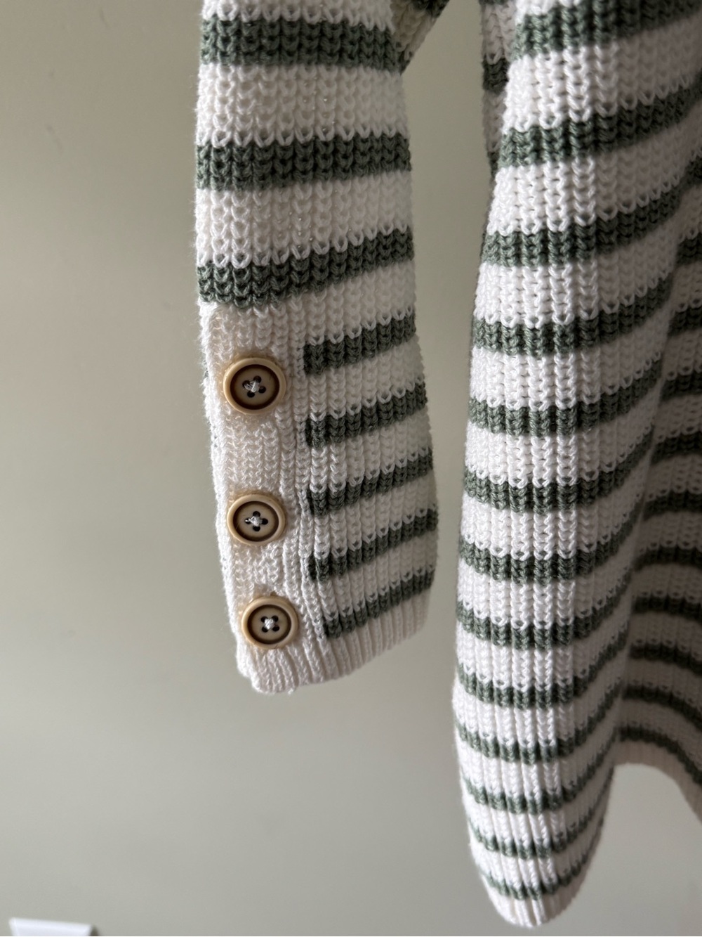 NWT J.Jill Set: Olive Stripe Sweater (21" P2P) Olive Utility Skirt (Sz 10) - Picture 4 of 16